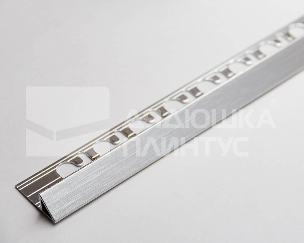 Алюминиевый Треугольный Профиль 10 мм Брашированное Серебро PJTRBS 10